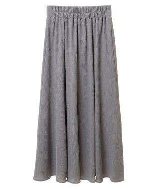 earth music&ecology ＳＥＴ２点バックリボンブラウス＋フレアスカート Gray