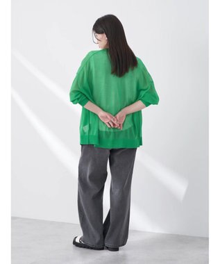 earth music&ecology シアーニットカーディガン Green