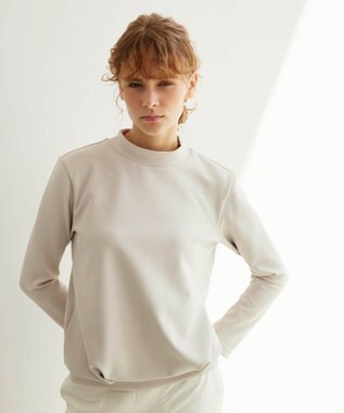23区GOLF カラバリ豊富な8色展開【23Fondation/WOMEN】長袖 モックネックシャツ ベージュ系