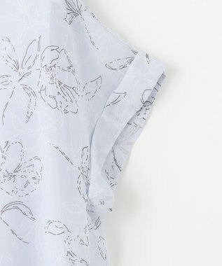 ANY SIS シフォンかぶせ ブラウス スカイブルー系