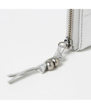 UNBILLION ペルケ perche / ドット型押しラウンドパームフィット財布 シルバー