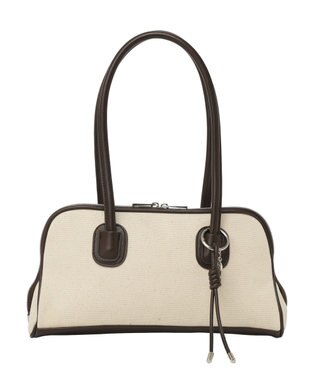 earth music&ecology チャーム付きオブロングボストン Brown