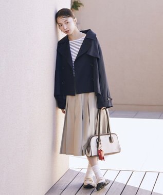 earth music&ecology チャーム付きオブロングボストン Brown