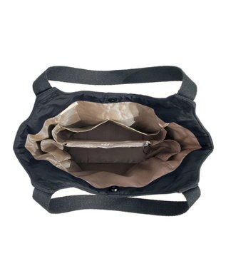 ROOTOTE 3674【仕切り+自立+撥水】LT.ラウンド.パルーティ.キルト-D 01：ブラック