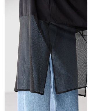 AMERICAN HOLIC サラックールメッシュ切替ワンピース Black