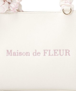 Maison de FLEUR スカーフ付きギャザーハンドル２Ｗａｙバッグ Pink