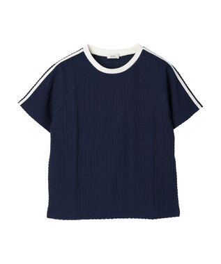 earth music&ecology ラインジャガードプルオーバー Navy