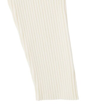 Green Parks 襟付きリブニットカーディガン Ecru