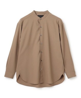 JOSEPH HOMME 【HIGH GRADE LINE】テックウールポプリン    バンドカラーシャツ ベージュ系