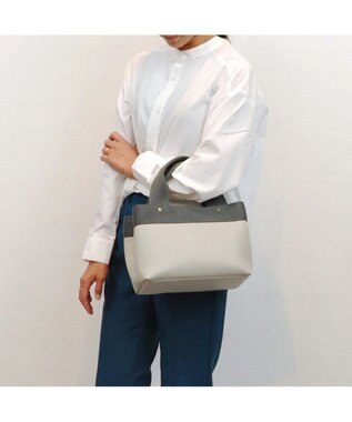 UNBILLION 【訳あり商品】カシュカシュ cache cache / テープディテール2wayパーテーショントート GY