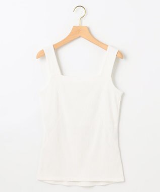 組曲 テレコスクエア タンクトップ ホワイト系