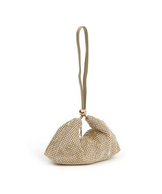 UNBILLION カシュカシュ cachecache / ワンハンドルメタリックビーズバッグ ゴールド