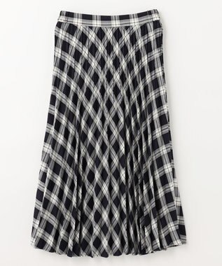 ANY 【14色展開/洗える】ウーリッシュ プリーツスカート ネイビー（タータンチェック）