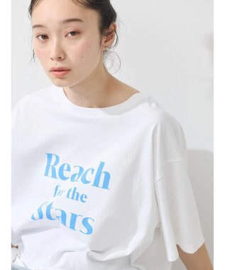 earth music&ecology アソートロゴプリントＴ Off White