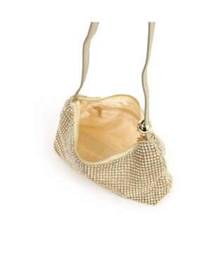 UNBILLION カシュカシュ cachecache / ワンハンドルメタリックビーズバッグ ゴールド