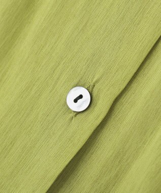 YECCA VECCA 【ドライタッチ】シアーバックギャザーシャツ Lime Green