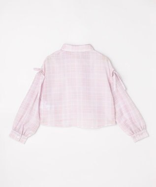ANY KIDS シアーチェックシャツ ピンク