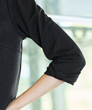 Tiaclasse L 【洗える】袖口リボンカットソーボレロカーディガン ブラック