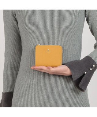 LANVIN en Bleu リュクサンブールカラー 二つ折りLファスナー財布 マスタード