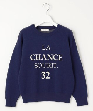 Feroux 【古畑星夏さん着用】レタードニット プルオーバー ネイビー系