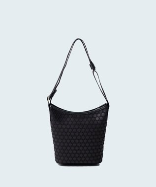 MIYABIYA LAQUOH【撥水加工】篭目柄エンボスボンディング ポケットショルダー ブラック