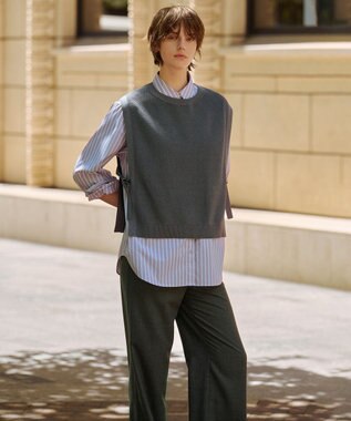 J.PRESS LADIES ニット ベスト ライトグレー系