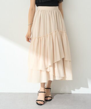 earth music&ecology ティアードヘムフレアスカート