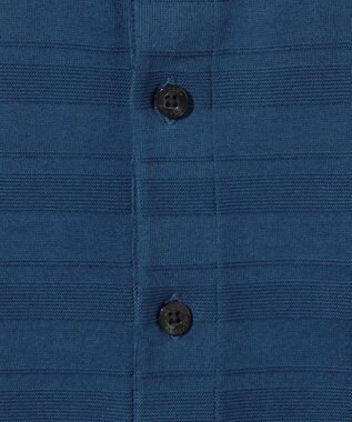 JOSEPH ABBOUD クールビズ【オーガニックコットン使用・日本素材】リンクスボーダー ポロシャツ ダルブルー系