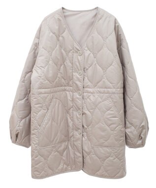 earth music&ecology キルティングハーフコート Beige