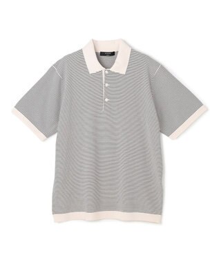 JOSEPH HOMME 【新柄】リュクスレーヨンボーダー　ポロニット アイボリー系1