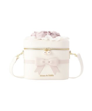 Maison de FLEUR ローズブーケキューブショルダーバッグ Ivory