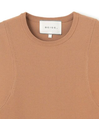 BEIGE， LAURA / 半袖ニットトップス Camel