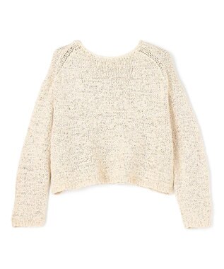 UNFILO L テープヤーンニット プルオーバー グレージュ