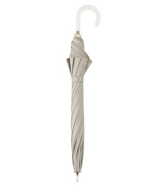 MOONBAT FURLA 晴雨兼用日傘 長傘 ジッパー刺繍 ／遮光 遮熱 UV ダークグレー