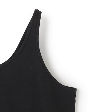 BEIGE， 【洗える】BROIS / コットンシャツテールタンクトップ Black