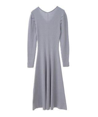 earth music&ecology 襟レースニットワンピース Sax