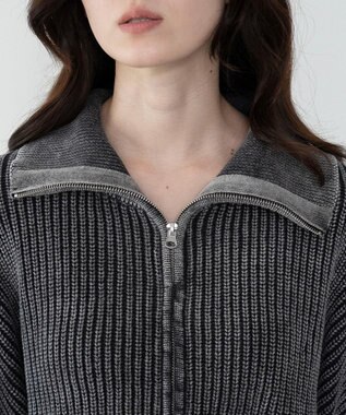 WEGO ダブルジップショートニットブルゾン スミクロ