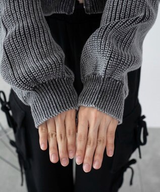 WEGO ダブルジップショートニットブルゾン スミクロ