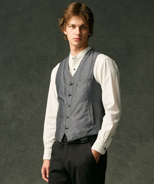 JOSEPH ABBOUD 【キングサイズ・軽量/ダウンの吹き出しを防ぐキルトレスダウン】ADSインターレース ダウンベスト