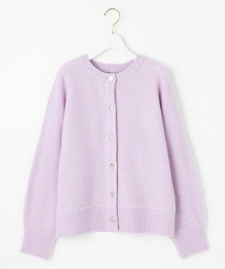 ANY SIS L 【前後着用可能】Airニット カーディガン ラベンダー