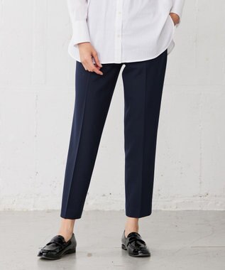 J.PRESS LADIES 【洗える】2way thermoサキソニー テーパード パンツ ネイビー系