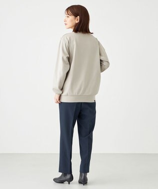 SHARE PARK LADIES 【洗える】ダブルクロスストレッチパンツ ネイビー