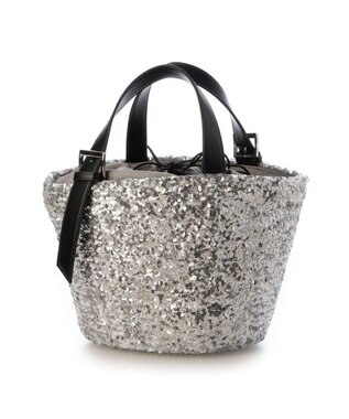 UNBILLION カシュカシュ cachecache / スパンコールかごトートバッグ シルバー