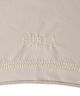 MOONBAT FURLA 晴雨兼用日傘 長傘 ジッパー刺繍 ／遮光 遮熱 UV ダークグレー