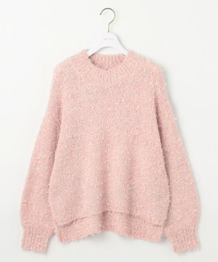 ANY SIS 【洗える】リボンヤーンミックス ニット ピンク