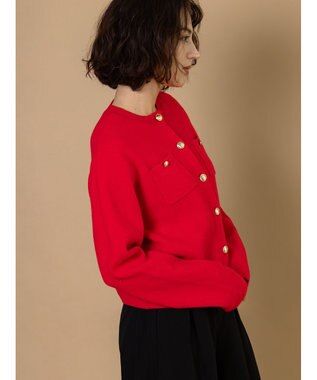 Te chichi 【R by Te chichi】ポケット付きミラノリブカーディガン《2025winter catalog item》 レッド