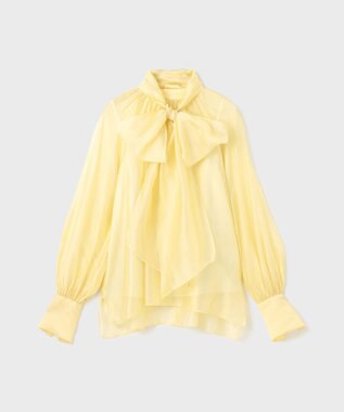 GRACE CONTINENTAL シアーボウタイブラウス イエロー