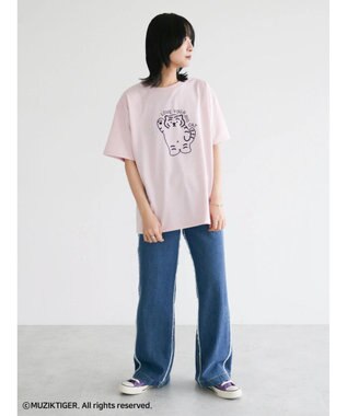 Green Parks ムジークタイガー／ＢＩＧ　ＣＡＴ　Ｔシャツ Pink