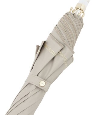 MOONBAT FURLA 晴雨兼用日傘 長傘 ジッパー刺繍 ／遮光 遮熱 UV ダークグレー