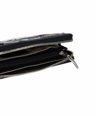 tsumori chisato CARRY tcパッチワーク ラウンドファスナー長財布 ブラック